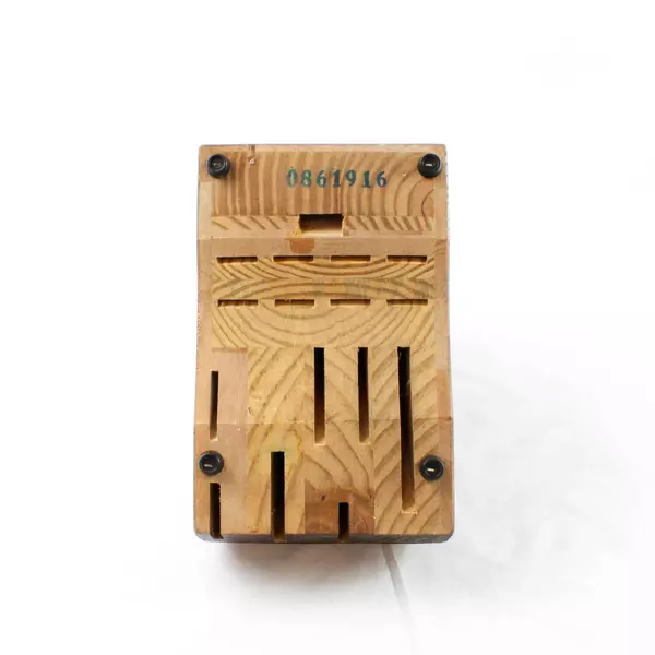 Calphalon Walnut Knife Block 16 Slot Wood Kitchen Storage 