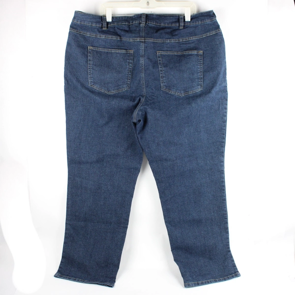 Woman Within Women's 22W Dark Wash Blue Boot Cut Jeans