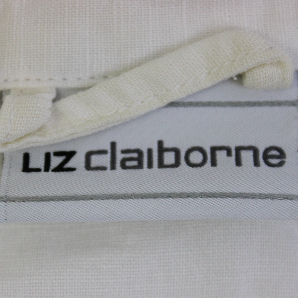 Liz Claiborne White Long Sleeve Button Up Jacket Linen/Cotton Women's Size XL