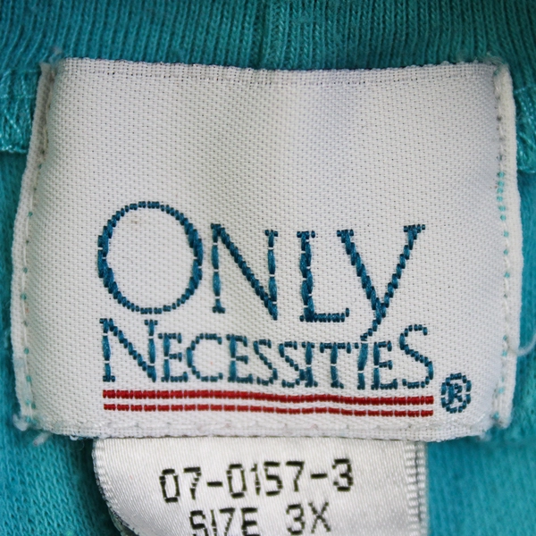 Only Necessities Solid Blue Color Sleeveless Mock Neck Shirt Women's Size 3X