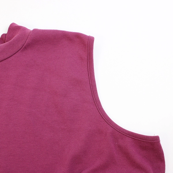 Only Necessities Solid Purple Color Sleeveless Mock Neck Shirt Women's Size 1X