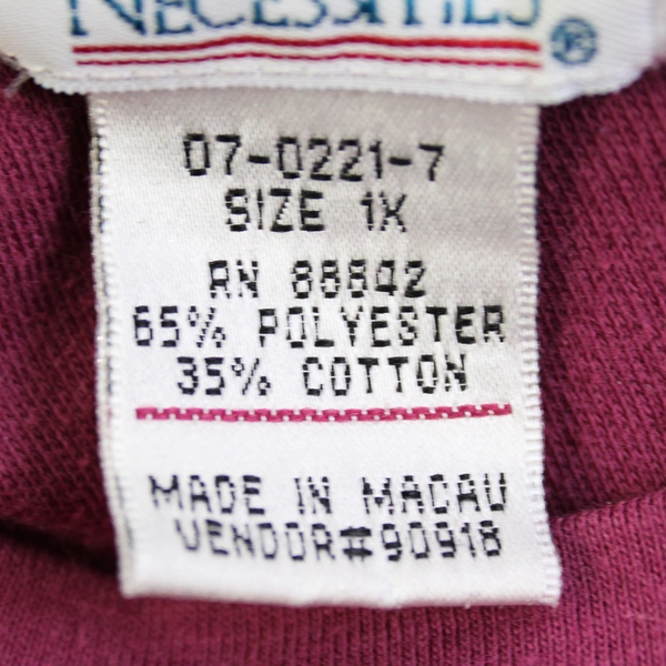 Only Necessities Solid Purple Color Sleeveless Mock Neck Shirt Women's Size 1X