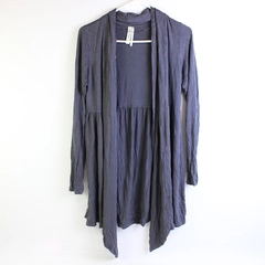 Kische Solid Dark Purple Color Long Sleeve Cardigan Women's Size M