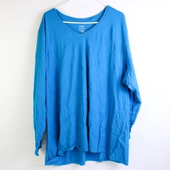 Just My Size Blue Long Sleeve T-Shirt 100% Cotton Women's Size 5X
