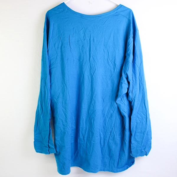 Just My Size Blue Long Sleeve T-Shirt 100% Cotton Women's Size 5X