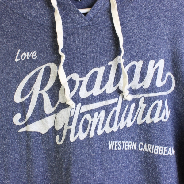 Techstyles Sportswear Roatans Honduras Printed Blue Hoodie Pullover Men's Size M