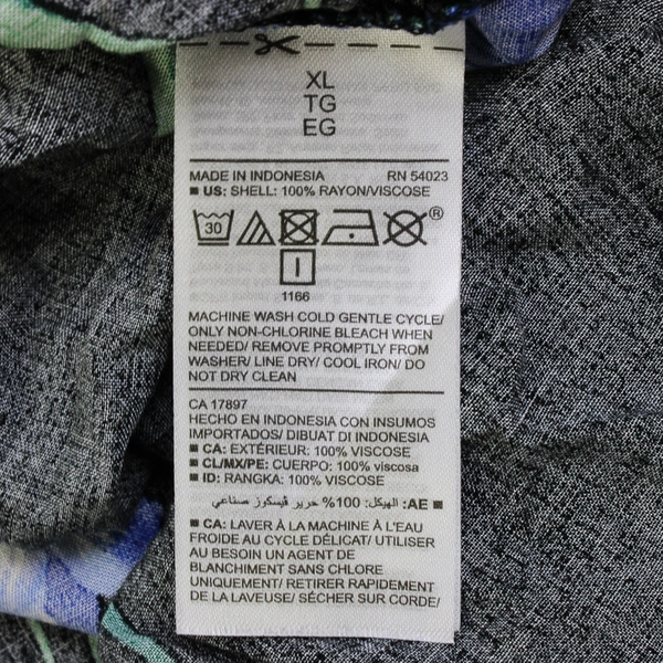 Old Navy Floral On Black Background Long Sleeve Blouse Women's Size XL