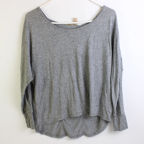 Zella Solid Gray Color Long Sleeve Shirt Rayon/Polyester Women's Size S Petite