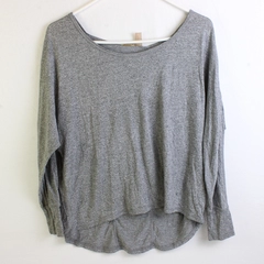 Zella Solid Gray Color Long Sleeve Shirt Rayon/Polyester Women's Size S Petite