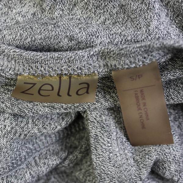 Zella Solid Gray Color Long Sleeve Shirt Rayon/Polyester Women's Size S Petite