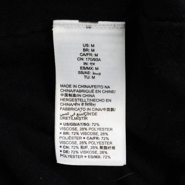 Lark & Ro Solid Black Color Long Sleeve Knit Top Women's Size M