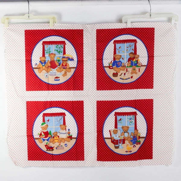 Cranston V.I.P Bears The Four Seasons Throw Pillow Fabric Panel