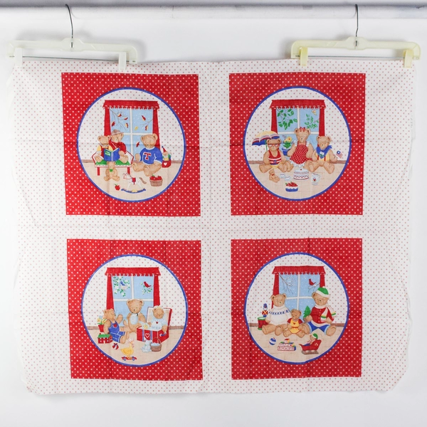 Cranston V.I.P Bears The Four Seasons Throw Pillow Fabric Panel