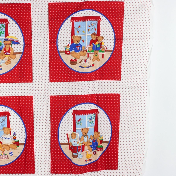 Cranston V.I.P Bears The Four Seasons Throw Pillow Fabric Panel