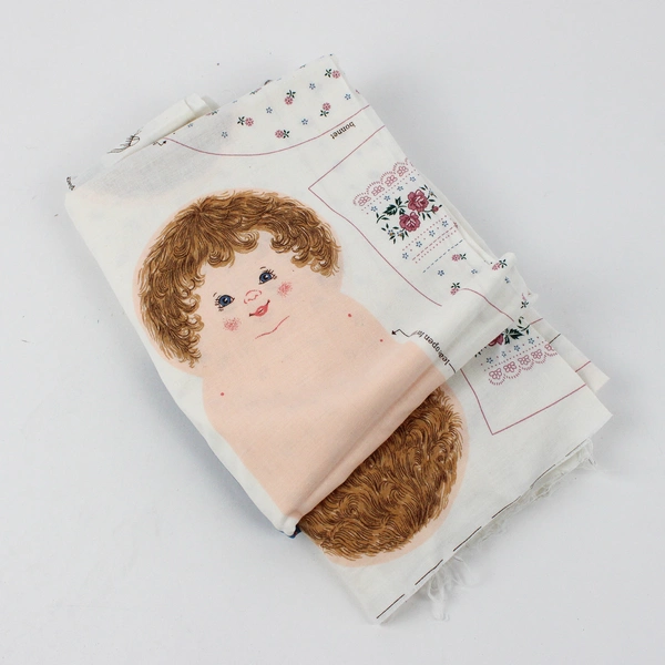 VTG Cranston VIP Once Upon A Time Happy Baby Sleepy Baby Doll Fabric Panel