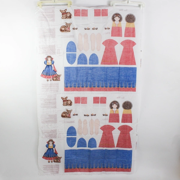 VTG Cranston VIP Once Upon A Time Snow White Dolls Fabric Panel