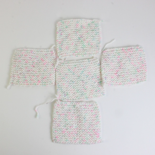 Lot of 42 Handmade Crocheted Granny Squares Red Orange Green Blue Etc.