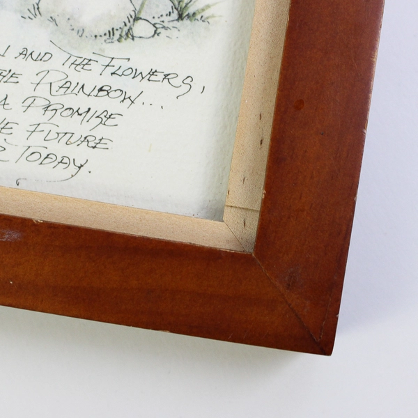 Jody Bergsma Framed Print Children/Flowers #3464 of 7500 9"x11" 1983