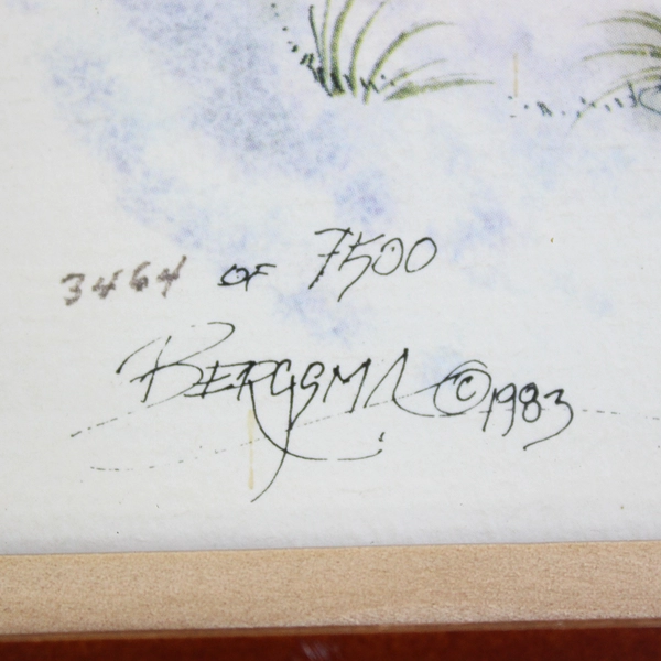 Jody Bergsma Framed Print Children/Flowers #3464 of 7500 9"x11" 1983