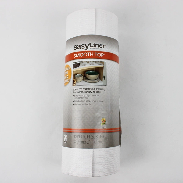 EasyLiner Brand Shelf Liner Smooth Top Shelf Liner White 12 In x 30 Ft Roll