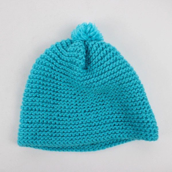 Lot of 2 Women's Medium Handmade Knit Winter Beanie Hats