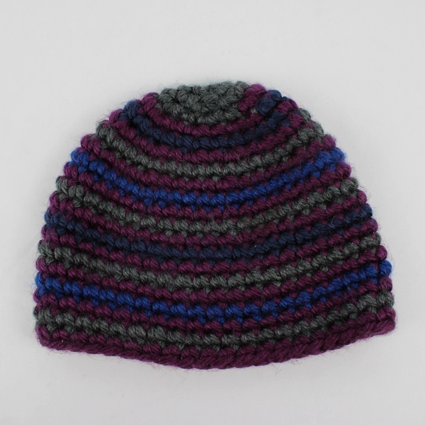 Lot of 2 Women's Medium Handmade Knit Winter Beanie Hats