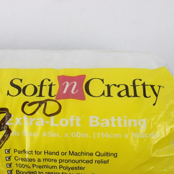 Joann Soft n Craft Poly-fil Extra-Loft Batting Crib Size 45" x 60"