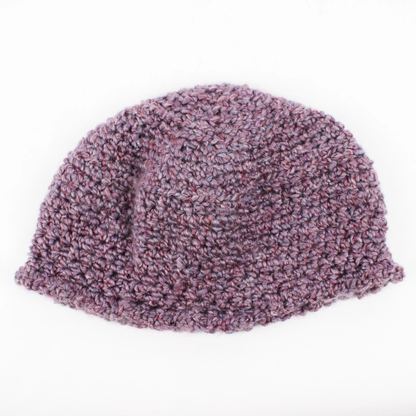 Women's Medium Lavender Purple Handmade Crochet Knit Beanie