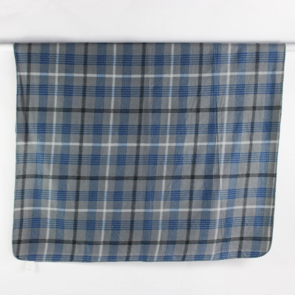 Walmart Mainstays Blue Plaid Fleece Throw Blanket 50" x 60" 100% Polyester