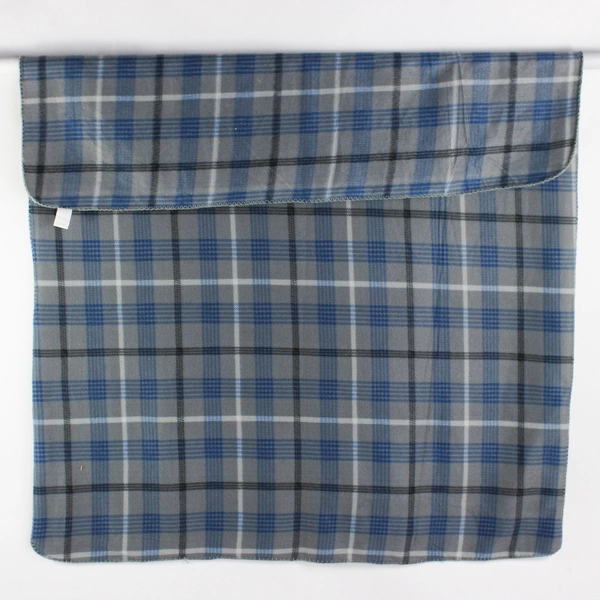 Walmart Mainstays Blue Plaid Fleece Throw Blanket 50" x 60" 100% Polyester