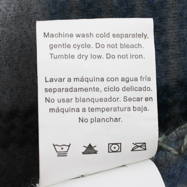 Walmart Mainstays Blue Plaid Fleece Throw Blanket 50" x 60" 100% Polyester