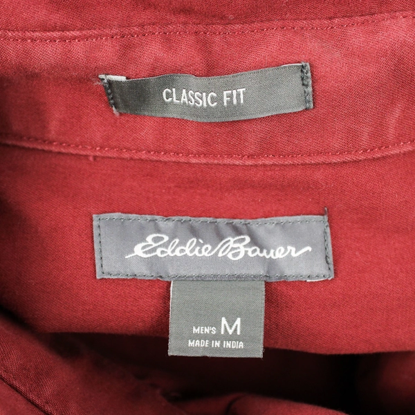 Eddie Bauer Red Classic Fit Button-Down Men's Size Medium