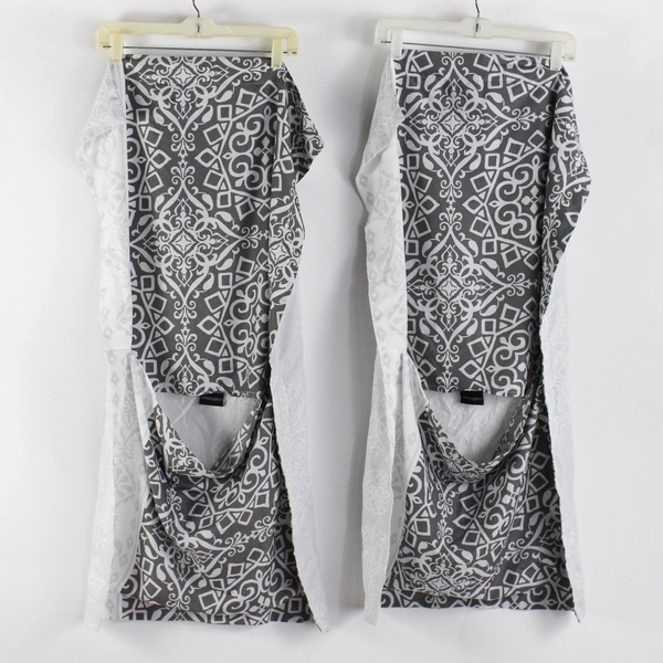 Lot Of 3 Matching Cynthia Rowley King Size Duvet Cover & Pillow Shams Gray