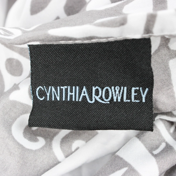 Lot Of 3 Matching Cynthia Rowley King Size Duvet Cover & Pillow Shams Gray