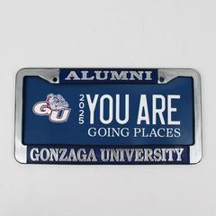 Gonzaga University Alumni License Plate Frame You Are Going Places 2025