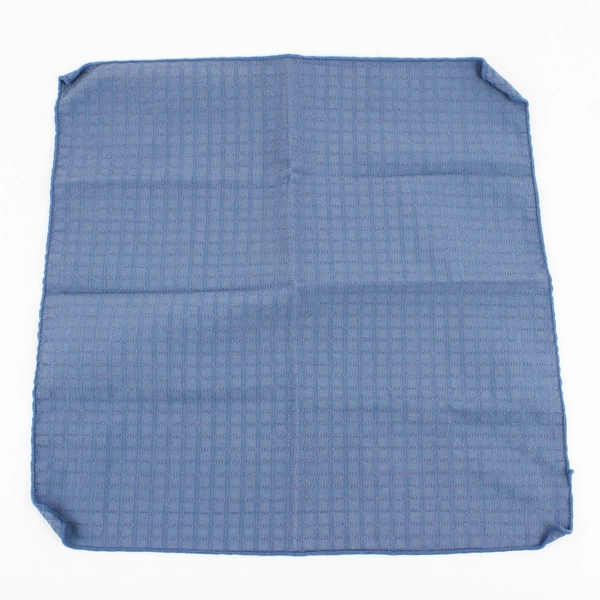 Lot Of 8 Matching Unbranded Blue Grid Pattern Fabric Napkins 16.5" x 16.5"