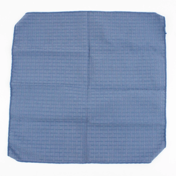 Lot Of 8 Matching Unbranded Blue Grid Pattern Fabric Napkins 16.5" x 16.5"