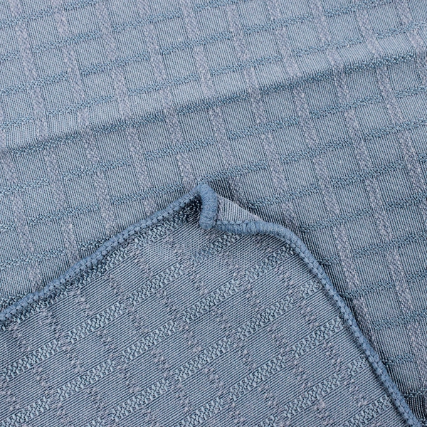 Lot Of 8 Matching Unbranded Blue Grid Pattern Fabric Napkins 16.5" x 16.5"