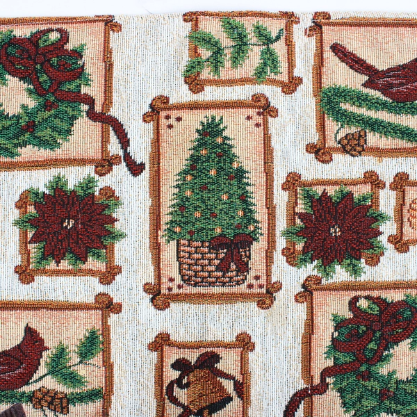 Lot Of 4 Matching Unbranded Christmas Rectangle Fabric Placemats 12.5" x 19"