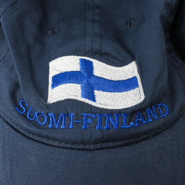 Suomi-Finland Embroidered Navy Blue Adult's Baseball Cap One Size