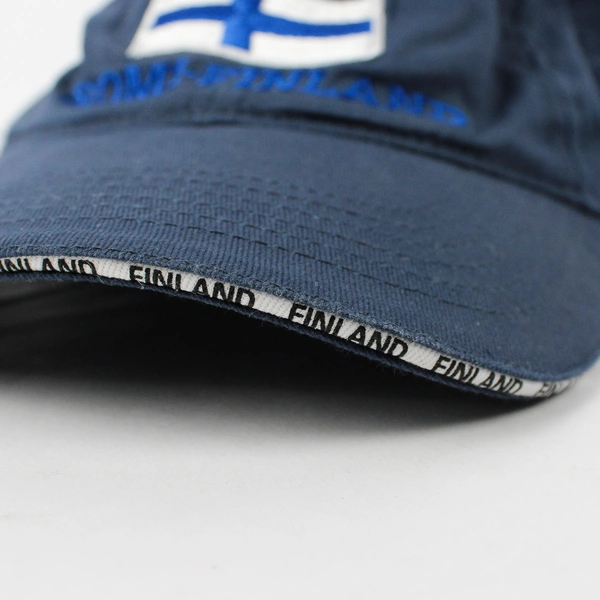 Suomi-Finland Embroidered Navy Blue Adult's Baseball Cap One Size
