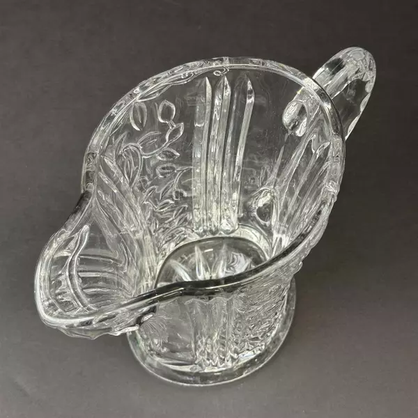 Gorham Garden Serenade Heavy Crystal Pitcher 8.5" Tall 44 oz