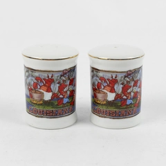 Set Of 2 Unbranded Ceramic "Louisiana" Crayfish Salt & Pepper Shakers 2.5"