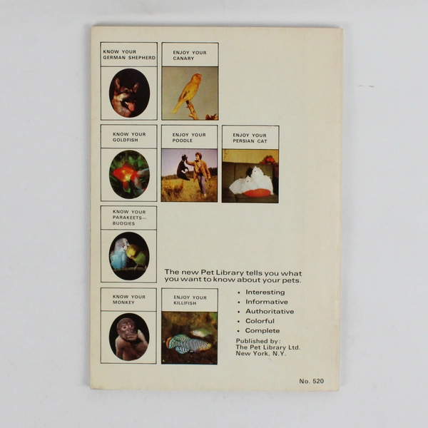 Vintage Know Your Poodle A Pet Library Ltd Paperback Book Illustrated 