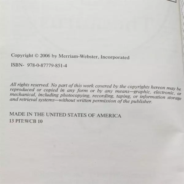 Merriam-Webster's Dictionary and Thesaurus Paperback