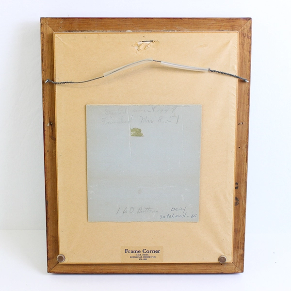 VTG Boot Pattern Illustration Button Art 1947-1951 Signed Daisey Satchwell