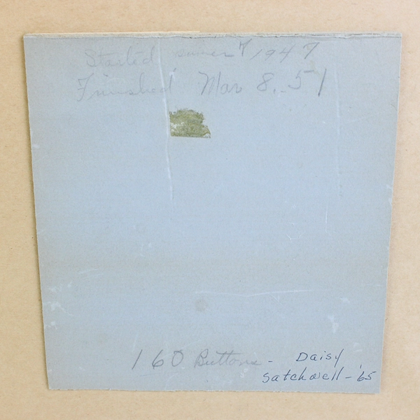 VTG Boot Pattern Illustration Button Art 1947-1951 Signed Daisey Satchwell