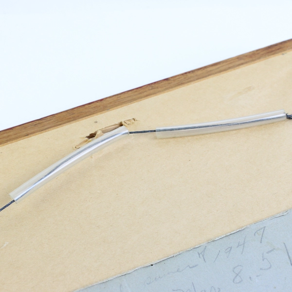 VTG Boot Pattern Illustration Button Art 1947-1951 Signed Daisey Satchwell