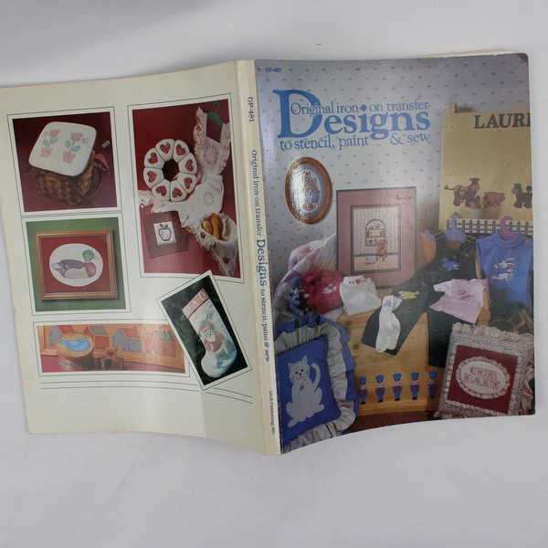 Original Iron On Transfer Designs to Stencil Paint & Sew Book GP-481