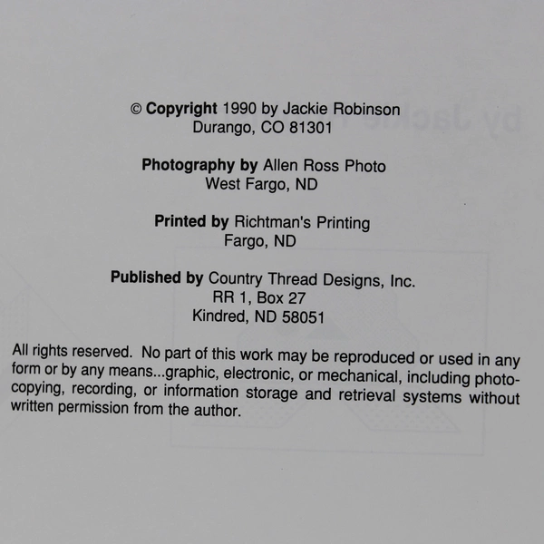 Perennial Patchwork by Jackie Robinson 1990 Paperback Country Thread Designs